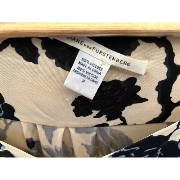 Vintage Diane Von Furstenberg Baby Doll Floral Blouse Designer Y2K Whimsigoth - Picture 3 of 8